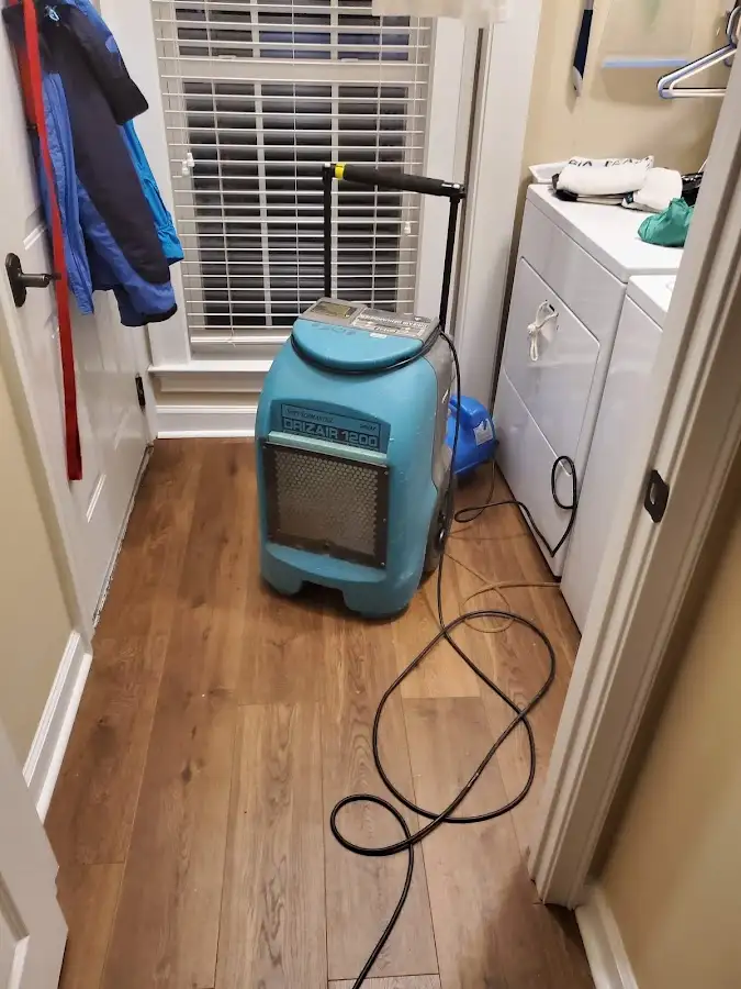 Commercial dehumidifier deployed for Flood Damage Cleanup in Point Pleasant